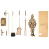 nabor-kaminnyj-d98051ab-rycar-bol-shoj-4-predmeta-110-sm-antichnaya-bronza-na-podstavke
